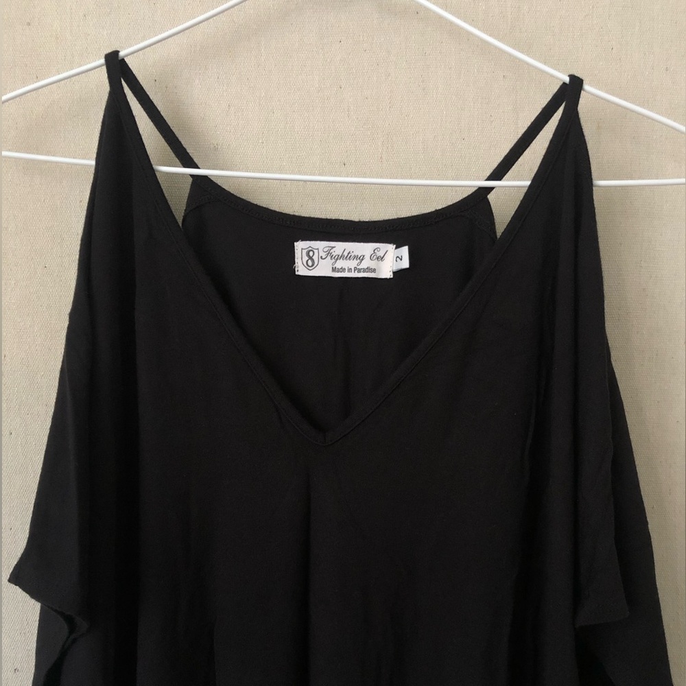 Fighting Eel Black off-shoulder Dress